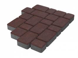  Тротуарная плитка Stellard Старый город 40 мм Бордовый: внешний вид